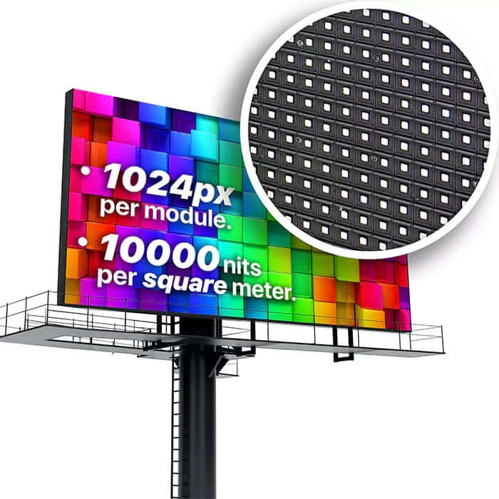 Led Sign City Series 1X1 outdoor custom led sign with brilliant full-color programmable digital signage, Free software, and wireless communication