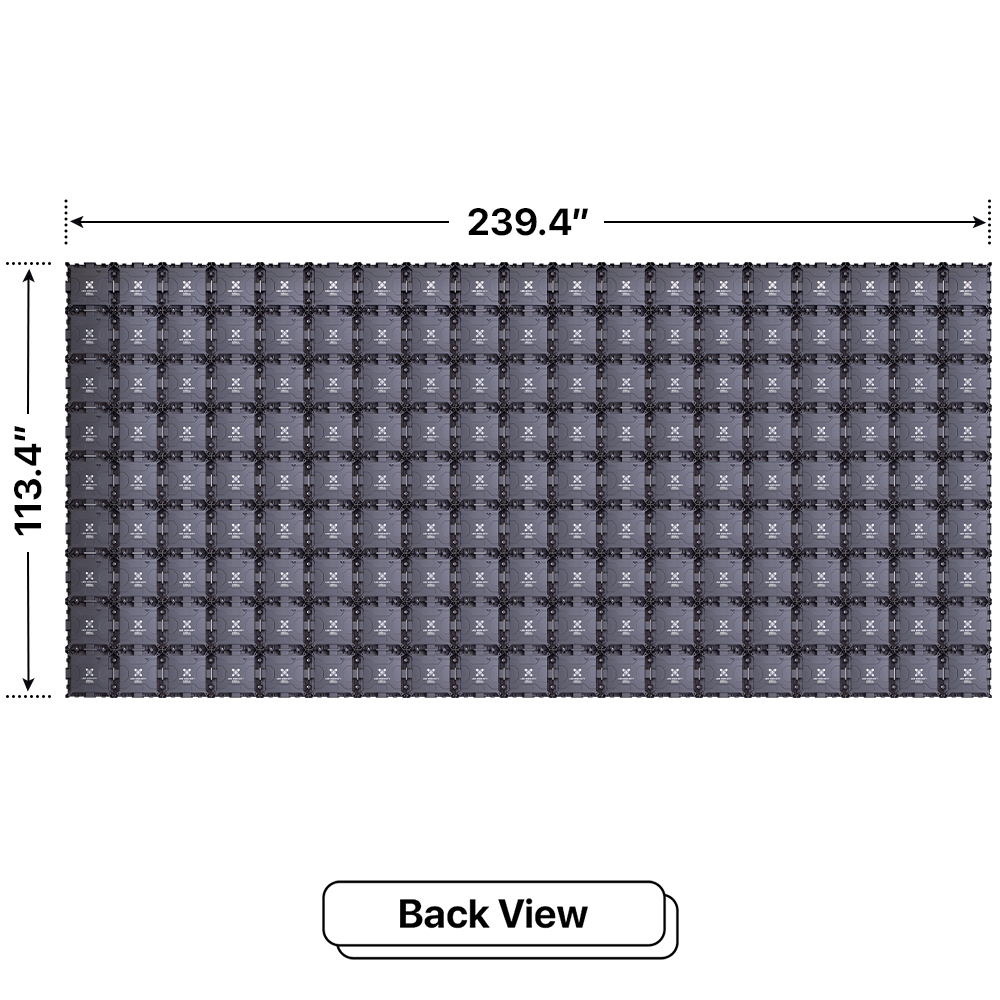 LED Sign City 9’ x 19’ LED sign, 3 Resolution Options, Brightness up to 10000 nits, Fully Programmable, Wireless Control System, Automatic sensors for brightness and temperature, Single and Double-sided display visibility