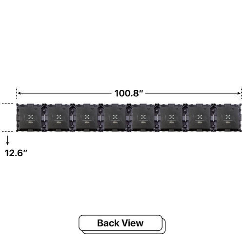 LED Sign City one by eight inch LED sign, back view, 3 Resolution Options, global digital signage market, digital signage led screen, bar signs
