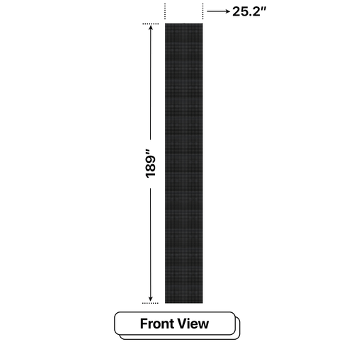 LED Sign City 15’ x 2’ LED sign, 3 Resolution Options, Brightness up to 10000 nits, Fully Programmable, Wireless Control System, Automatic sensors for brightness and temperature, Single and Double-sided display visibility