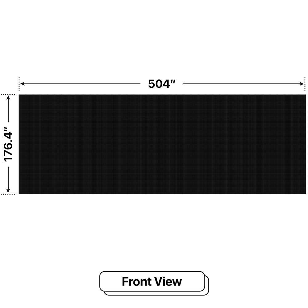 LED Sign City 14’ x 40’ LED sign, 3 Resolution Options, Brightness up to 10000 nits, Fully Programmable, Wireless Control System, Automatic sensors for brightness and temperature, Single and Double-sided display visibility