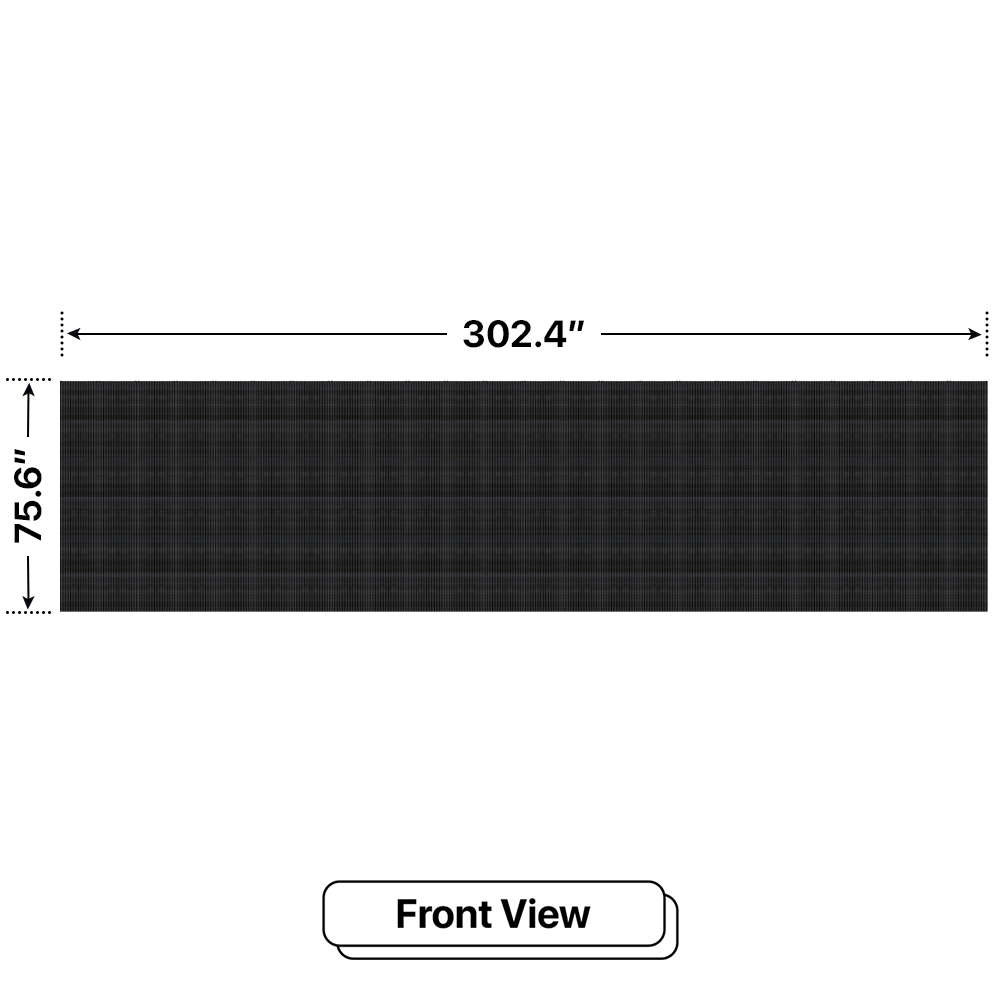 LED Sign City six by twenty four inch LED sign, front view, 3 Resolution Options, global digital signage market, digital signage led screen, bar signs