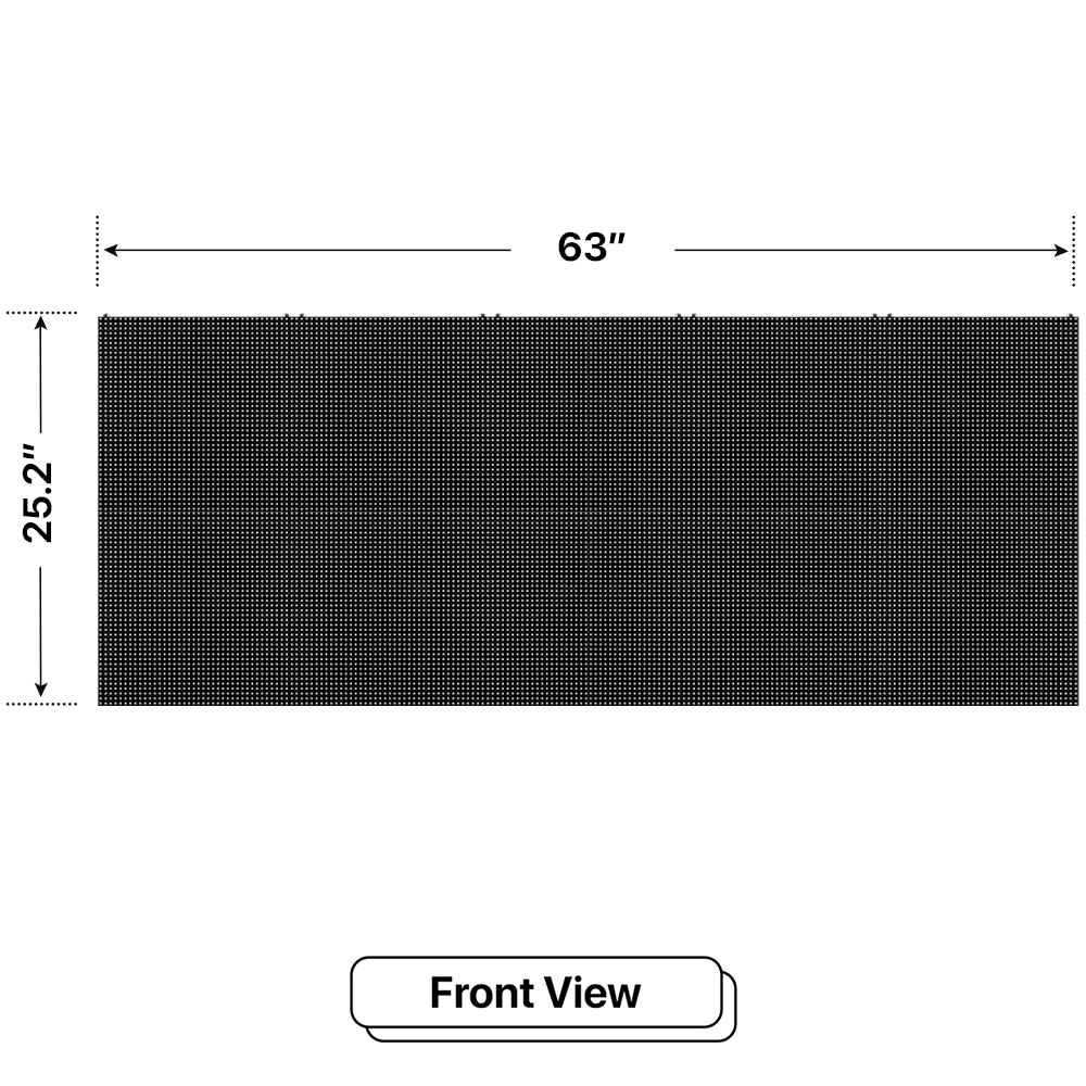 LED Sign City two by five inch LED sign, front view, 3 Resolution Options, global digital signage market, digital signage led screen, bar signs