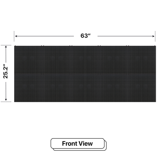 LED Sign City two by five inch LED sign, front view, 3 Resolution Options, global digital signage market, digital signage led screen, bar signs