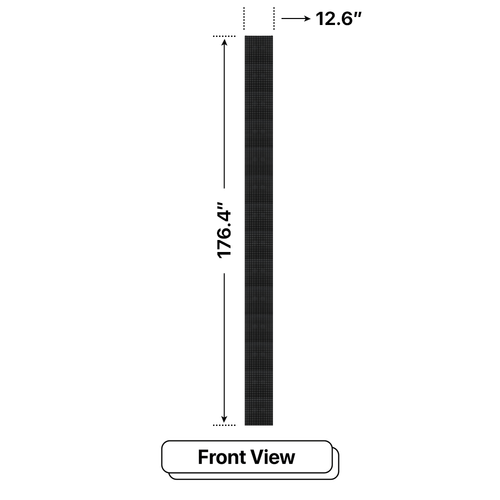LED Sign City 14’ x 1’ LED sign, 3 Resolution Options, Brightness up to 10000 nits, Fully Programmable, Wireless Control System, Automatic sensors for brightness and temperature, Single and Double-sided display visibility