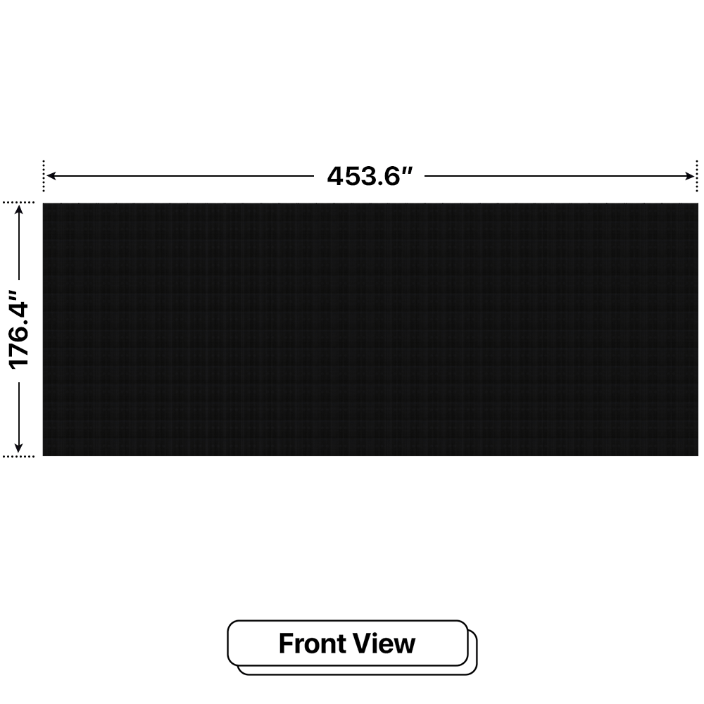 LED Sign City 14’ x 36’ LED sign, 3 Resolution Options, Brightness up to 10000 nits, Fully Programmable, Wireless Control System, Automatic sensors for brightness and temperature, Single and Double-sided display visibility