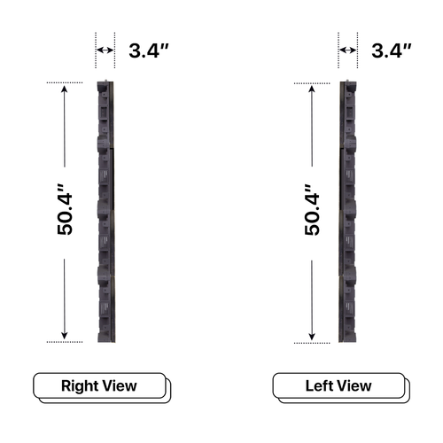 LED Sign City four by eight inch LED sign, right and left view, Fully Programmable, digital signage market, bar signs