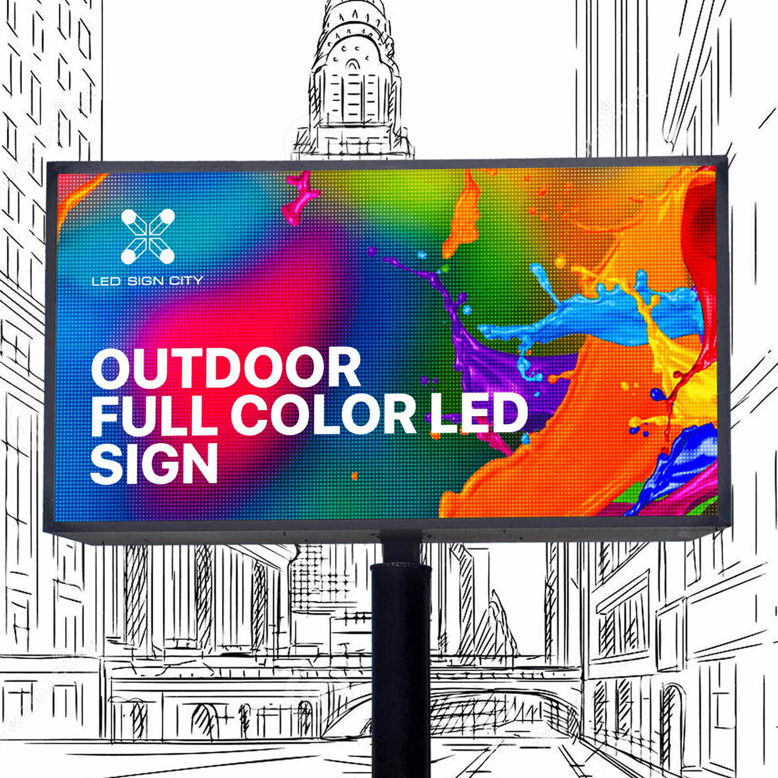 18'x33' Outdoor Led Sign With 3 Resolutions To Choose From