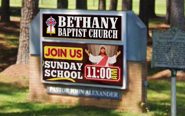 First Bethany Baptist Church's LED Sign Installation Project