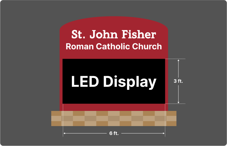 St John Fisher's LED Sign Replacement Project