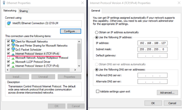 IPV4 Settings