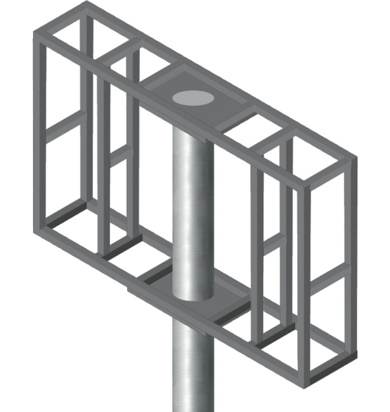 Tubular Frame with Poles – Complete Structural System for LED Signs