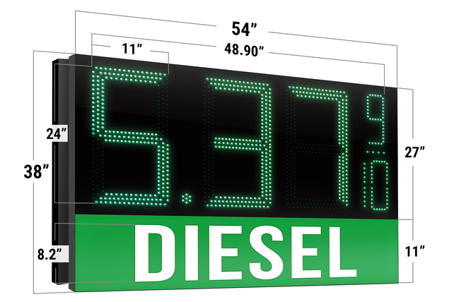 Double-Sided / 24 inches / Green | Description Diesel