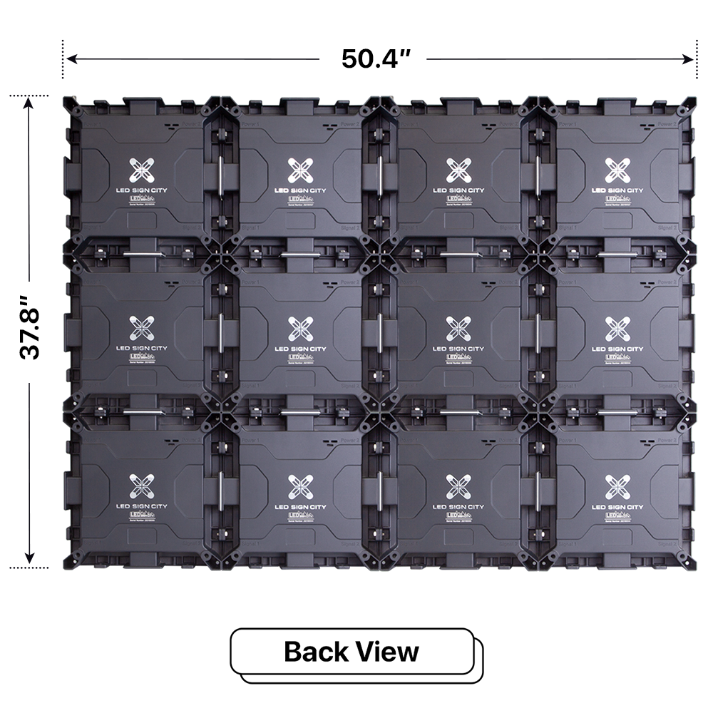 LED Sign City three by four inch LED sign, back view, 3 Resolution Options, digital signage market, digital signage led, bar signs