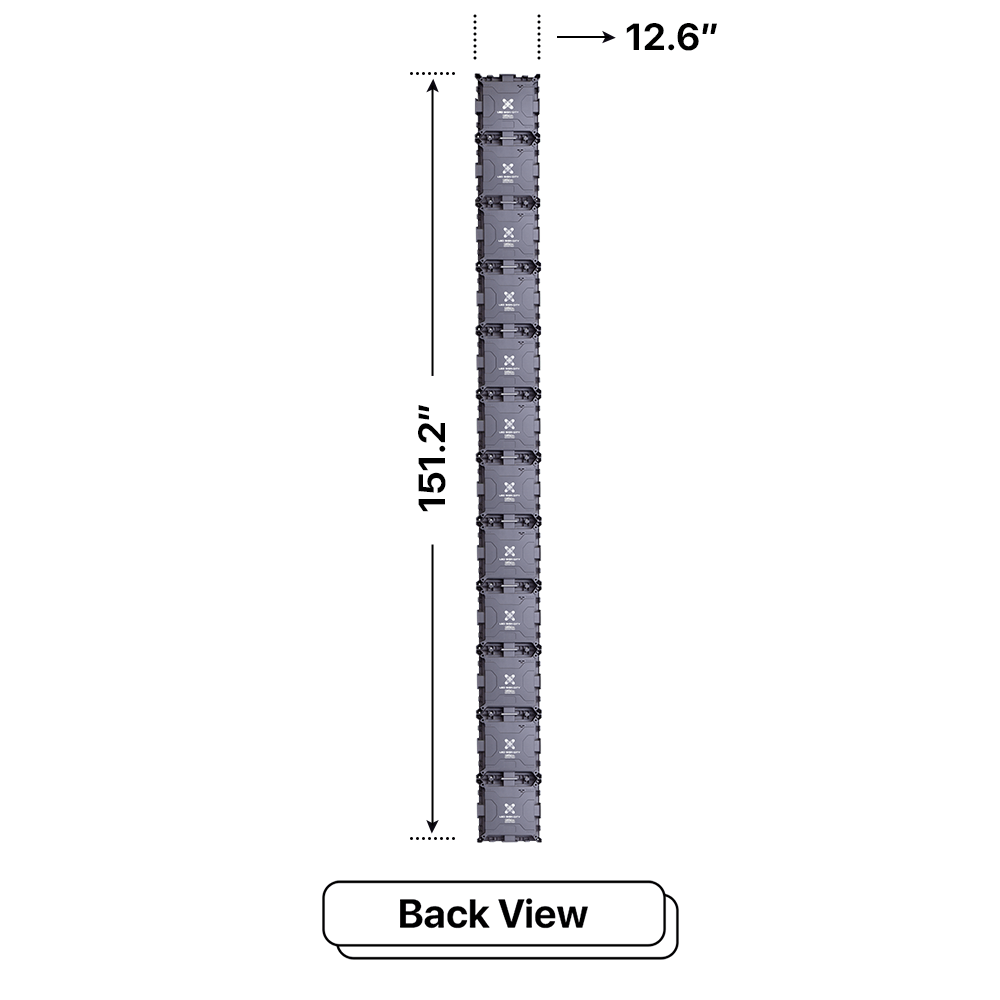LED Sign City 12’ x 1’ LED sign, 3 Resolution Options, Brightness up to 10000 nits, Fully Programmable, Wireless Control System, Automatic sensors for brightness and temperature, Single and Double-sided display visibility