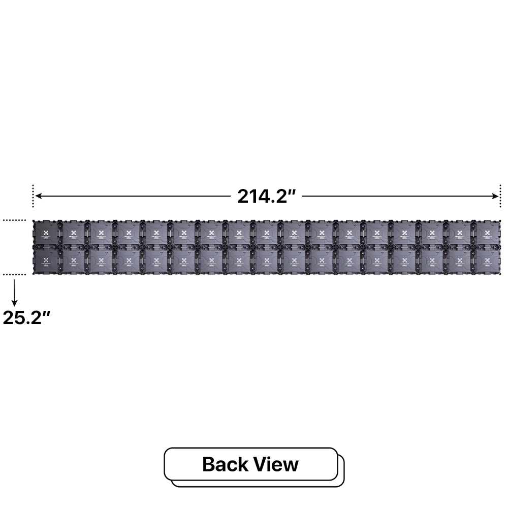 LED Sign City two by seventeen inch LED sign, back view, 3 Resolution Options, global digital signage market, digital signage led screen, bar signs