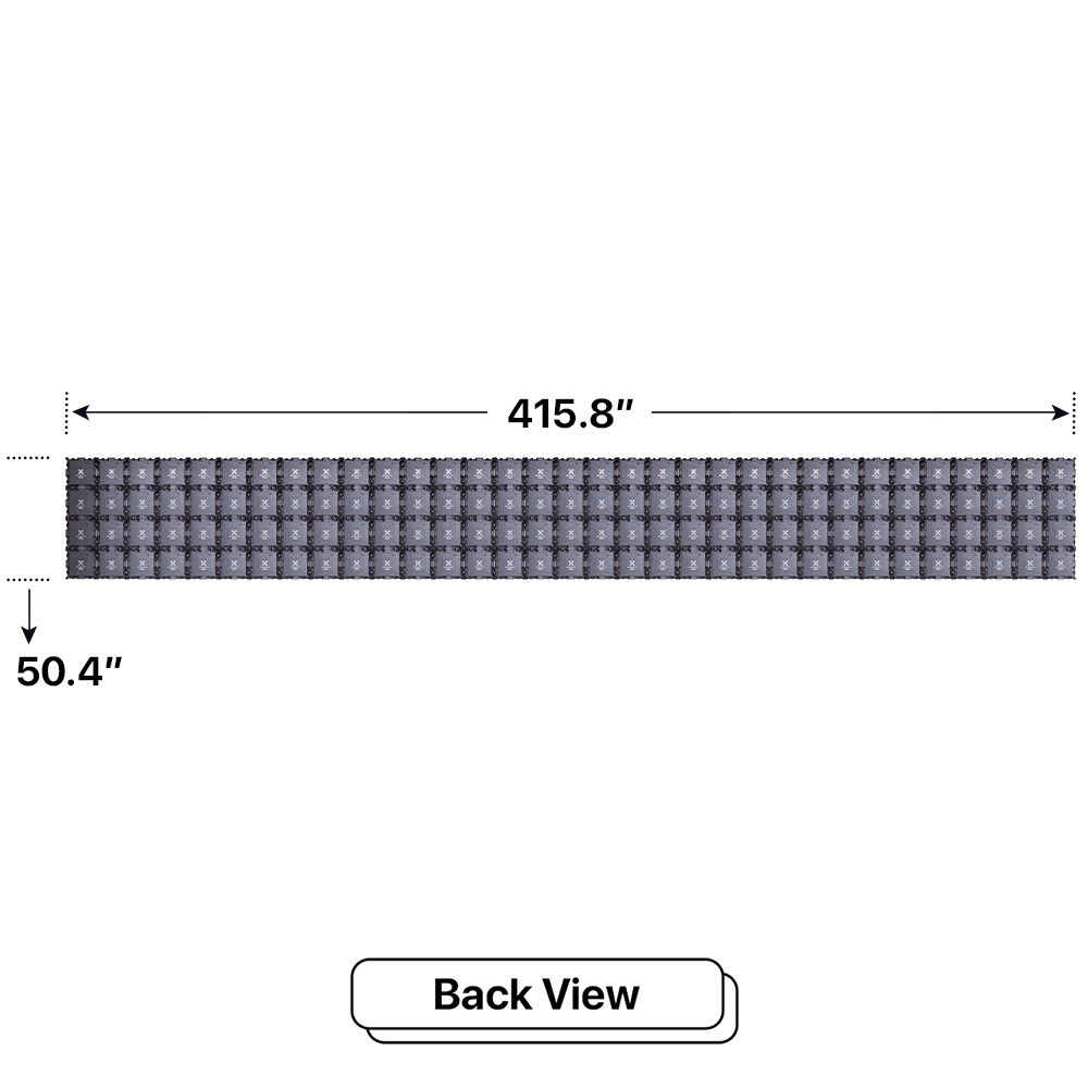 LED Sign City four by thirty three inch LED sign, back view, 3 Resolution, up to 10000 nits, digital signage marketing, led digital signage display, church signs