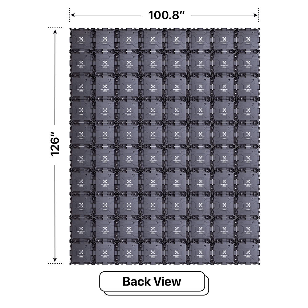 LED Sign City 10’ x 8’ LED sign, 3 Resolution Options, Brightness up to 10000 nits, Fully Programmable, Wireless Control System, Automatic sensors for brightness and temperature, Single and Double-sided display visibility