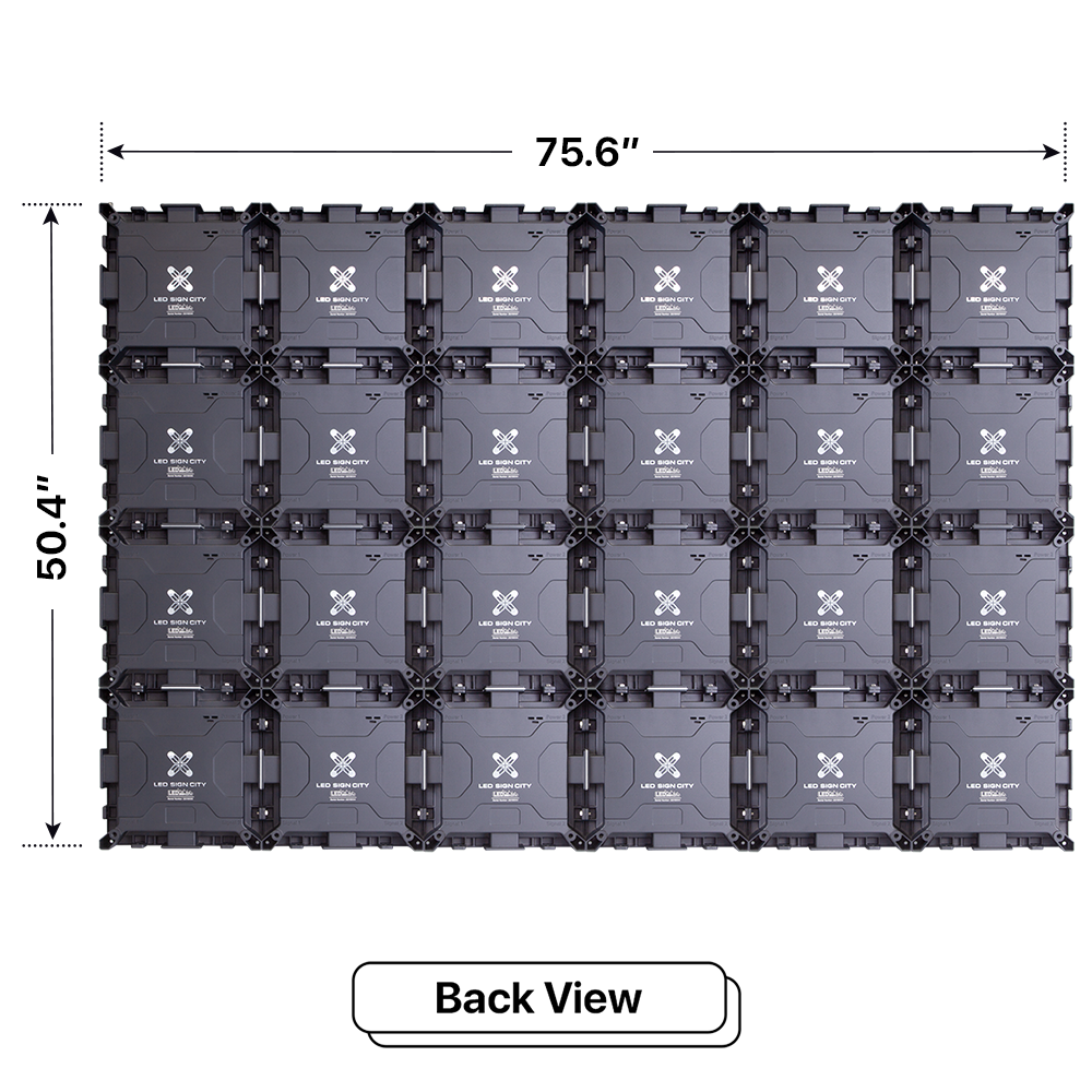 LED Sign City four by six inch LED sign, back view, Single and Double-sided display visibility, digital signage market, digital signage led, bar signs