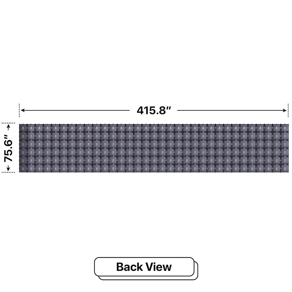 LED Sign City six by thirty three inch LED sign, back view, 3 Resolution, up to 10000 nits, digital signage marketing, led digital signage display, church signs