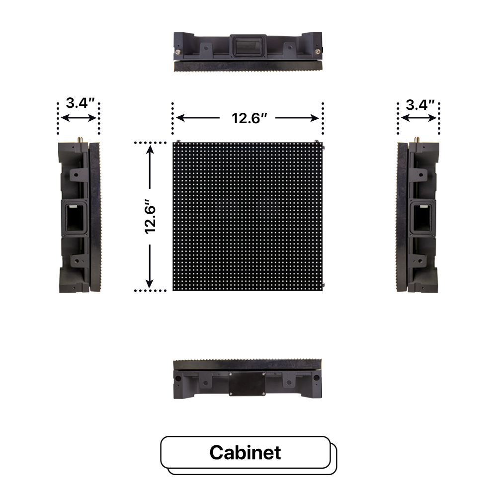 LED Sign City three by four inch LED sign, Cabinet, XIGNZ Modular LED, 3 Resolution, digital signage market, bar signs