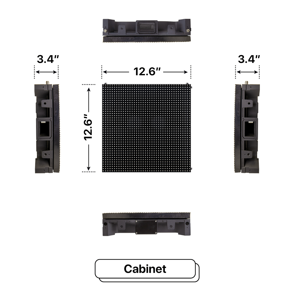 LED Sign City 16’ x 9’ LED sign, 3 Resolution Options, Brightness up to 10000 nits, Fully Programmable, Wireless Control System, Automatic sensors for brightness and temperature, Single and Double-sided display visibility