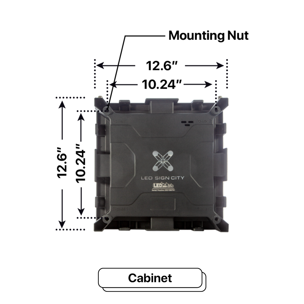 LED Sign City four by nine inch LED sign, Cabinet, XIGNZ Modular LED, up to 10000 nits, digital signage marketing, led digital signage display, church signs