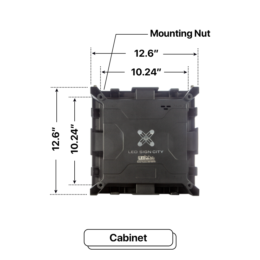 LED Sign City 9’ x 32’ LED sign, 3 Resolution Options, Brightness up to 10000 nits, Fully Programmable, Wireless Control System, Automatic sensors for brightness and temperature, Single and Double-sided display visibility