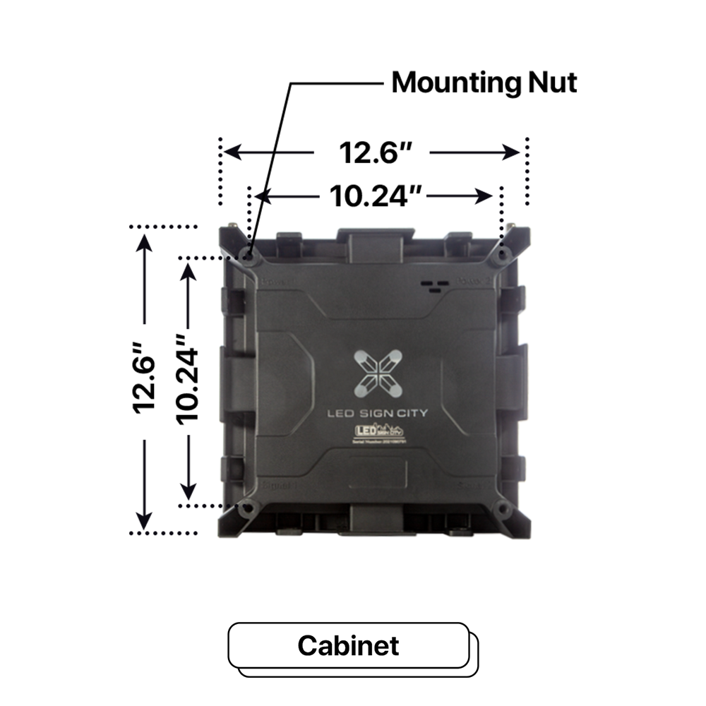 LED Sign City three by four inch LED sign, Cabinet, XIGNZ Modular LED, up to 10000 nits, digital signage marketing, led digital signage display, church signs