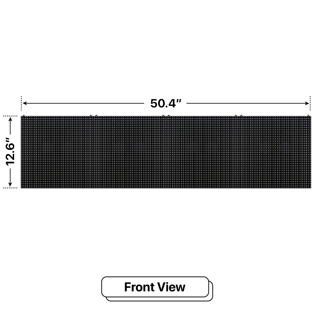 LED Sign City one by four inch LED sign, front view, 3 Resolution, up to 10000 nits, led digital signage, digital marketing signage, church signs