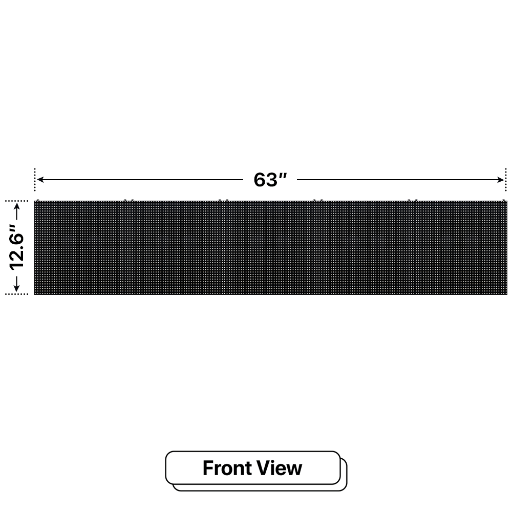 LED Sign City one by five inch LED sign, Fully Programmable, digital marketing signage, church signs