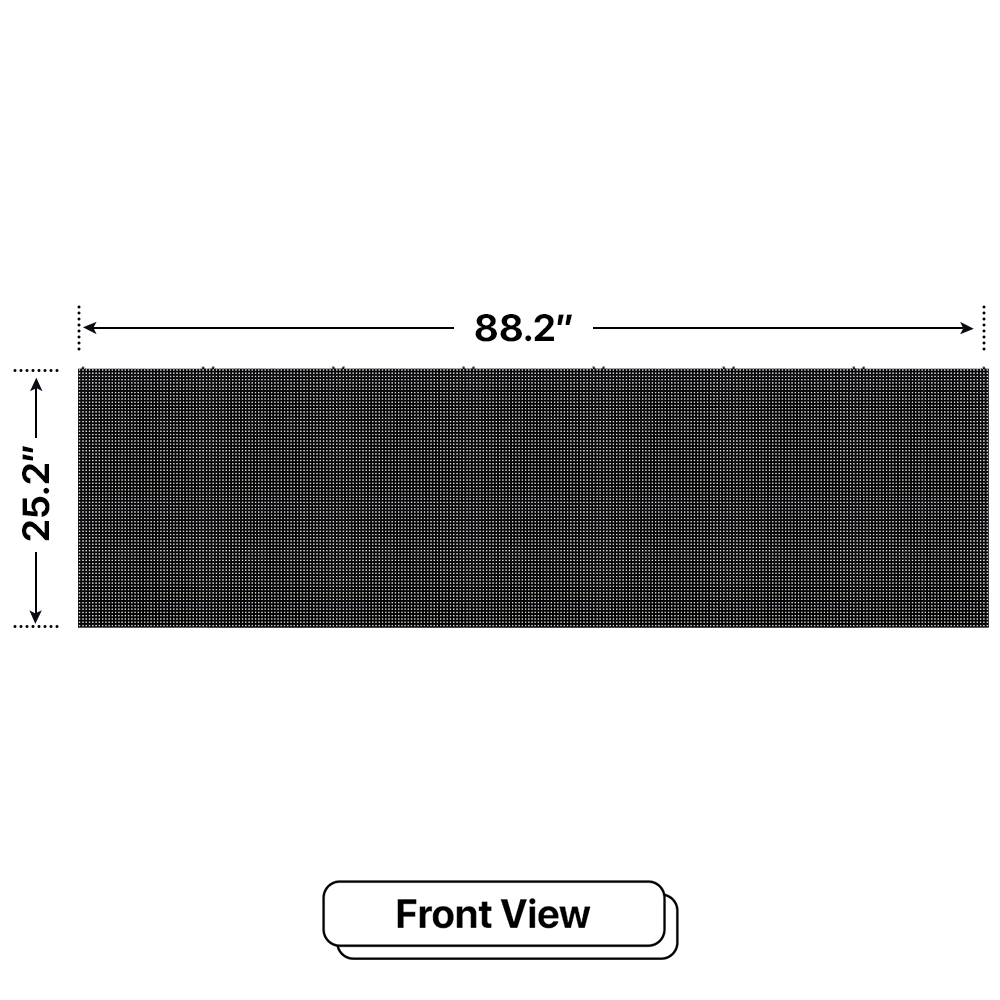 LED Sign City two by seven inch LED sign, front view, Single and Double-sided display visibility, digital signage market, digital signage led, bar signs