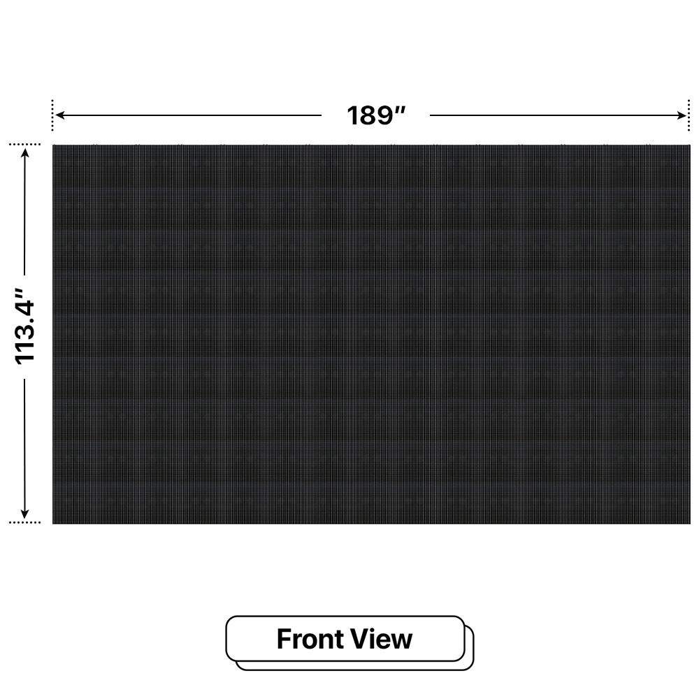 LED Sign City 9’x15’ LED sign, 3 Resolution Options, Brightness up to 10000 nits, Fully Programmable, Wireless Control System, Automatic sensors for brightness and temperature, Single and Double-sided display visibility