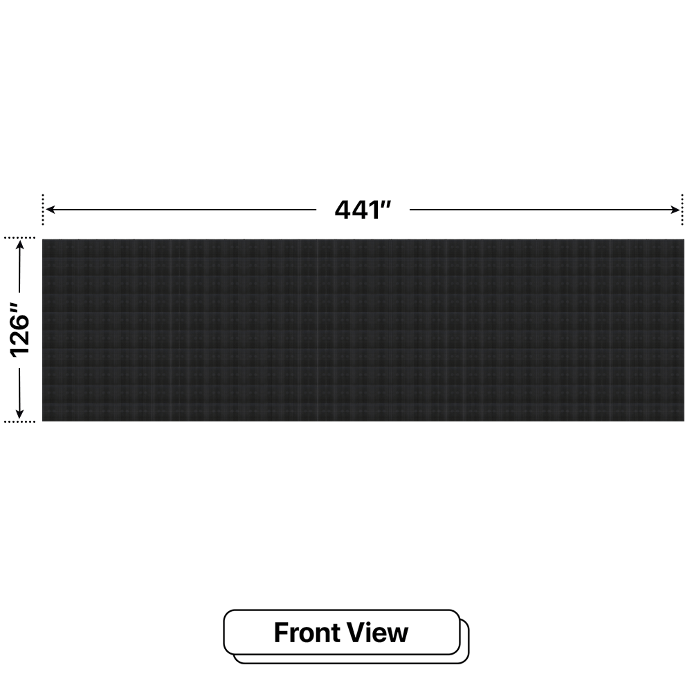 LED Sign City 10’ x 35’ LED sign, 3 Resolution Options, Brightness up to 10000 nits, Fully Programmable, Wireless Control System, Automatic sensors for brightness and temperature, Single and Double-sided display visibility