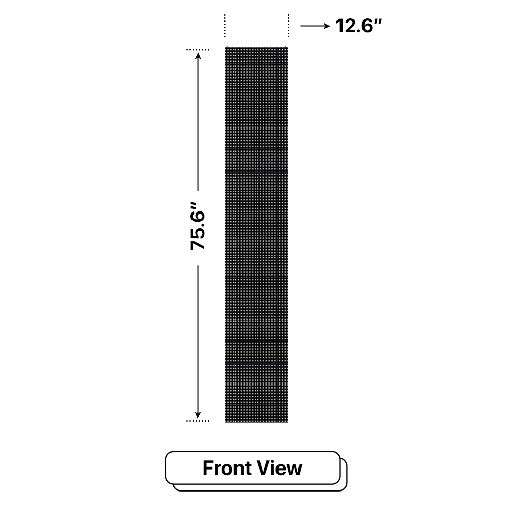 LED Sign City six by one inch LED sign, front view, Single and Double-sided display visibility, digital signage market, digital signage led, bar signs