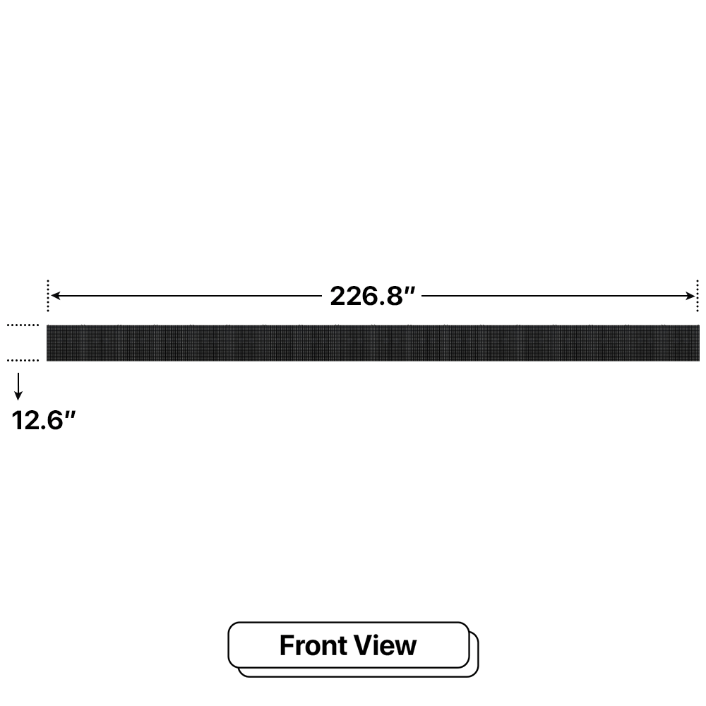LED Sign City one by eighteen inch LED sign, front view, 3 Resolution Options, digital signage market, digital signage led, bar signs