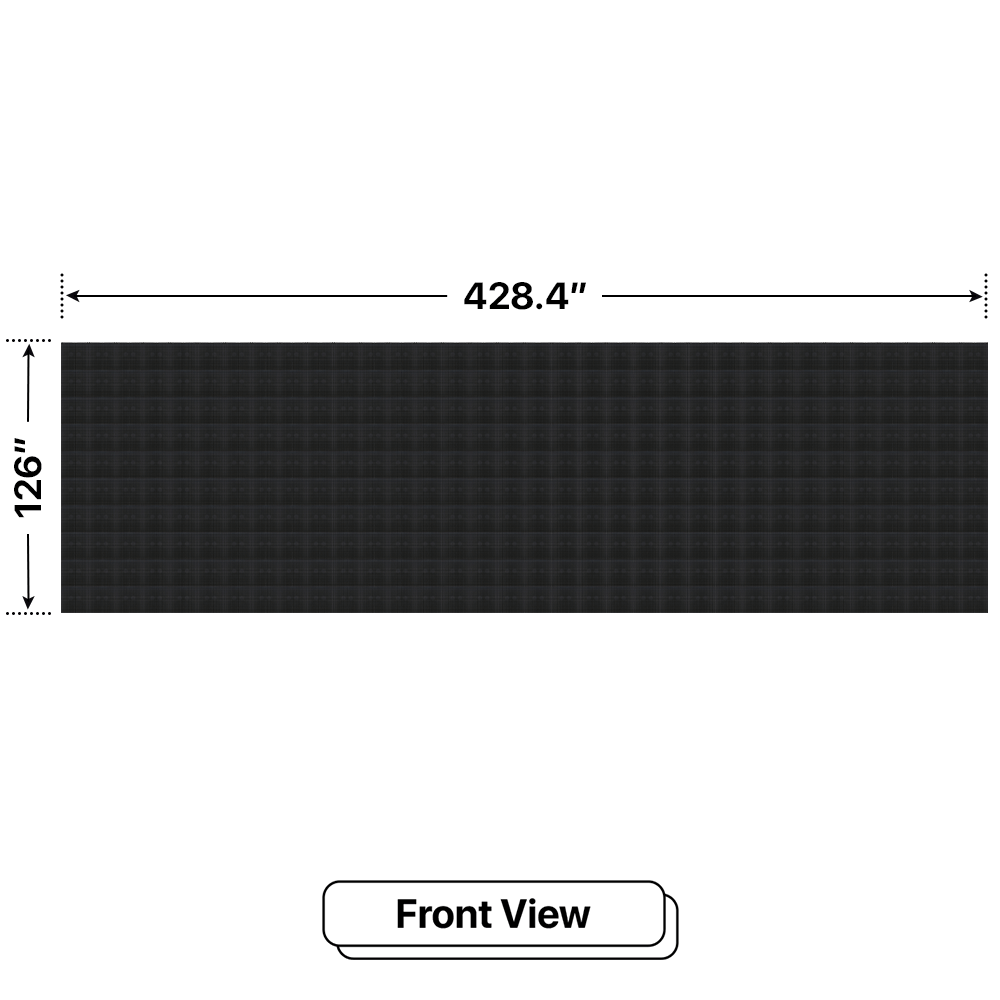 LED Sign City 10’ x 34’ LED sign, 3 Resolution Options, Brightness up to 10000 nits, Fully Programmable, Wireless Control System, Automatic sensors for brightness and temperature, Single and Double-sided display visibility