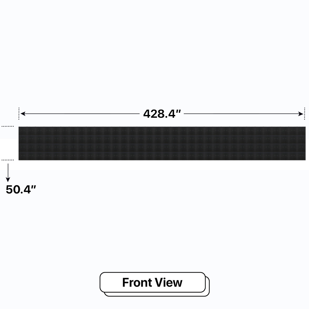 LED Sign City four by thirty four inch LED sign, front view, 3 Resolution Options, global digital signage market, digital signage led screen, bar signs