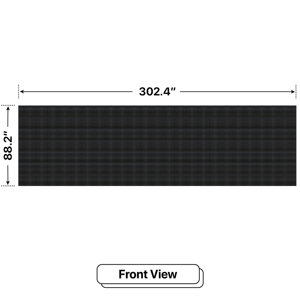 LED Sign City seven by twenty four inch LED sign, front view, 3 Resolution Options, global digital signage market, digital signage led screen, bar signs