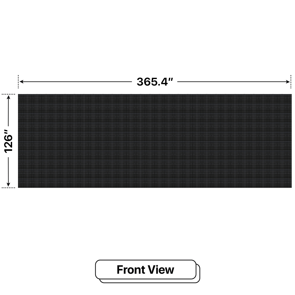 LED Sign City 10’ x 29’ LED sign, 3 Resolution Options, Brightness up to 10000 nits, Fully Programmable, Wireless Control System, Automatic sensors for brightness and temperature, Single and Double-sided display visibility