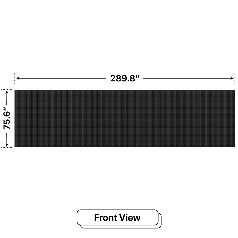 LED Sign City six by twenty three inch LED sign, front view, Brightness up to 10000 nits, digital signage marketing, digital led signage, church signs