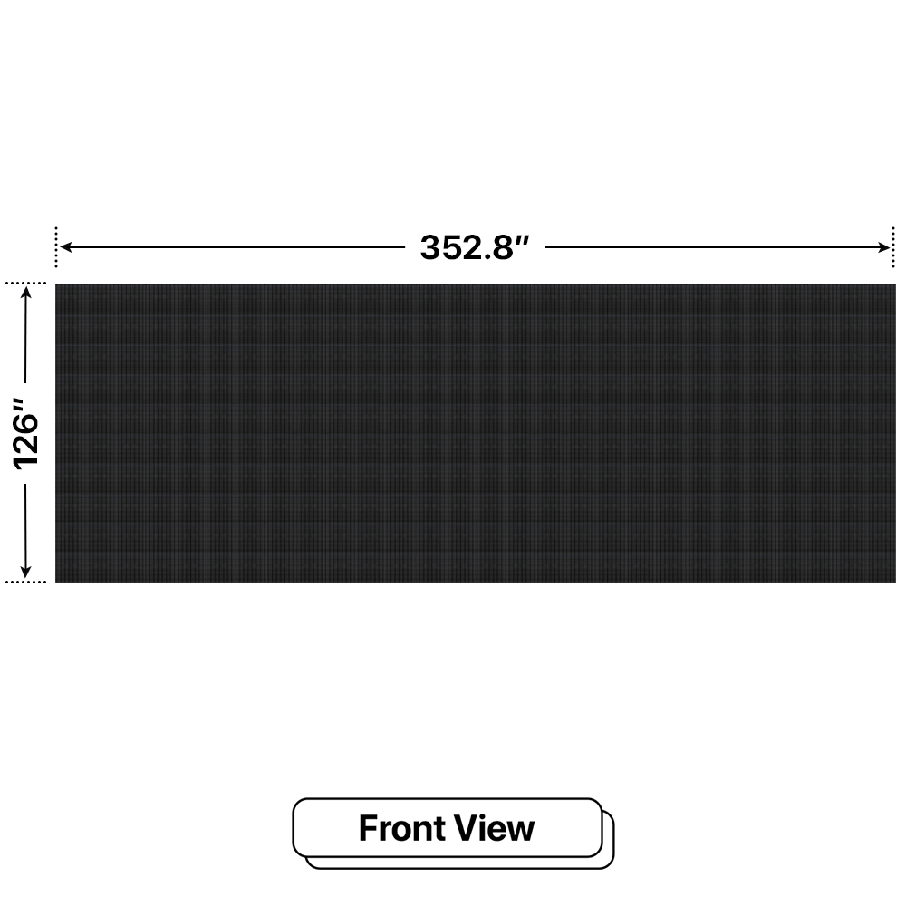 LED Sign City 10’ x 28’ LED sign, 3 Resolution Options, Brightness up to 10000 nits, Fully Programmable, Wireless Control System, Automatic sensors for brightness and temperature, Single and Double-sided display visibility