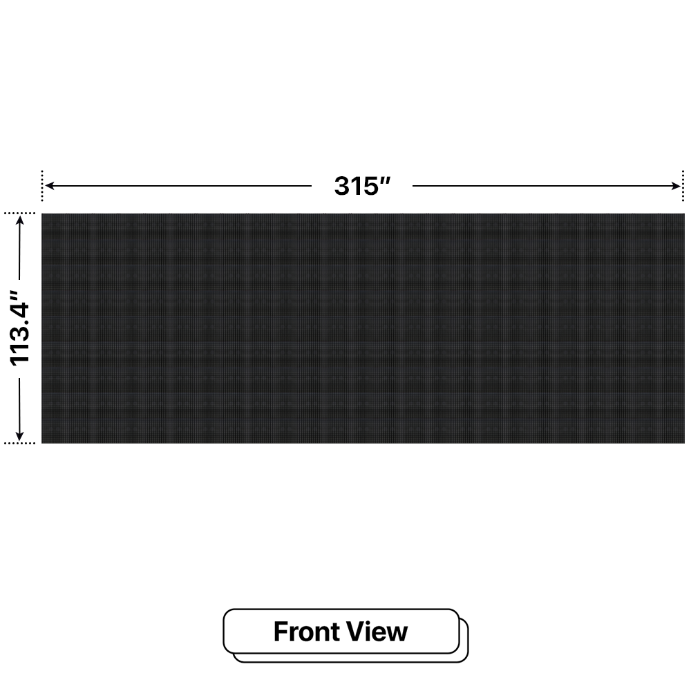 LED Sign City 9’ x 25’ LED sign, 3 Resolution Options, Brightness up to 10000 nits, Fully Programmable, Wireless Control System, Automatic sensors for brightness and temperature, Single and Double-sided display visibility