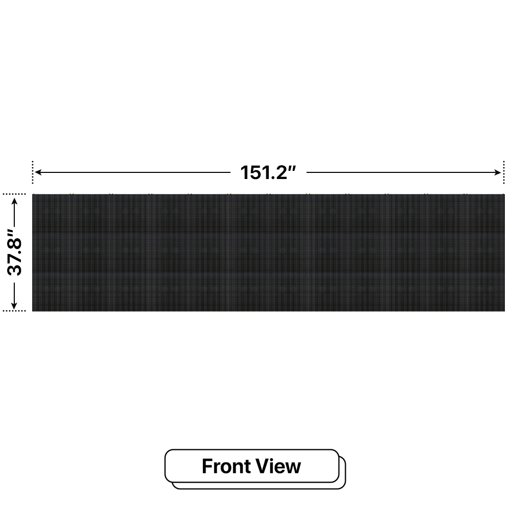 LED Sign City three by twelve inch LED sign, front view, 3 Resolution Options, global digital signage market, digital signage led screen, bar signs