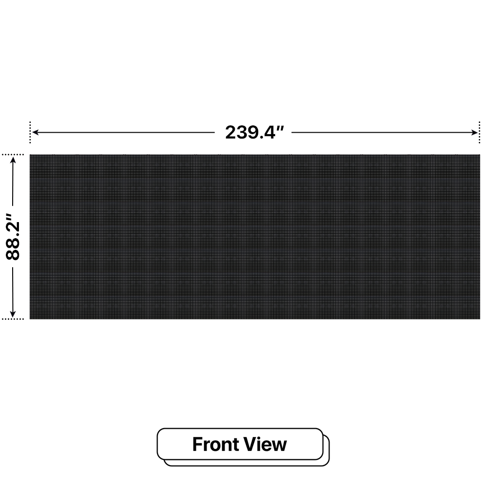 LED Sign City seven by nineteen inch LED sign, front view, Single and Double-sided display visibility, digital signage marketing, led digital signage display, church signs
