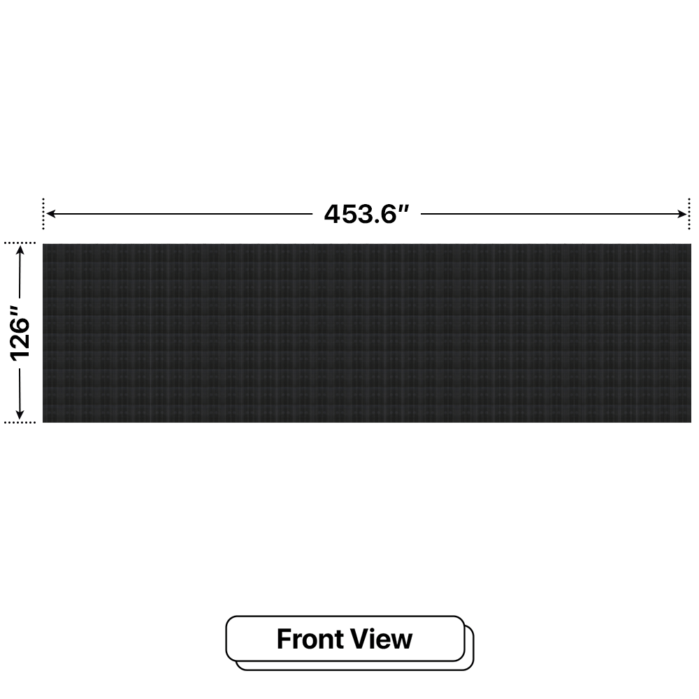 LED Sign City 10’ x 36’ LED sign, 3 Resolution Options, Brightness up to 10000 nits, Fully Programmable, Wireless Control System, Automatic sensors for brightness and temperature, Single and Double-sided display visibility
