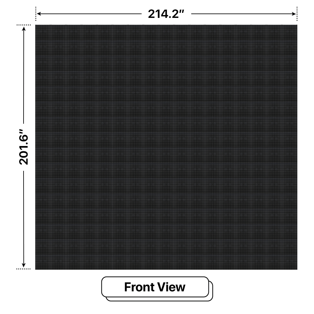 LED Sign City 16’ x 17’ LED sign, 3 Resolution Options, Brightness up to 10000 nits, Fully Programmable, Wireless Control System, Automatic sensors for brightness and temperature, Single and Double-sided display visibility