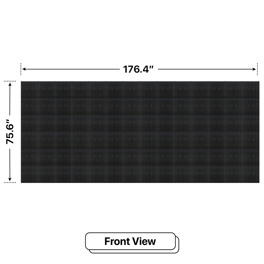 LED Sign City six by fourteen inch LED sign, front view, 3 Resolution Options, global digital signage market, digital signage led screen, bar signs