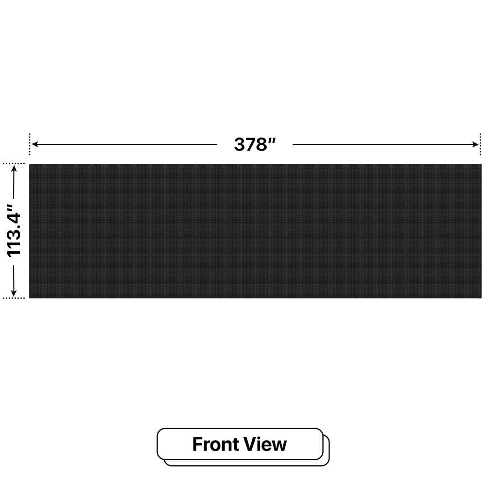 LED Sign City 9’ x 30’ LED sign, 3 Resolution Options, Brightness up to 10000 nits, Fully Programmable, Wireless Control System, Automatic sensors for brightness and temperature, Single and Double-sided display visibility