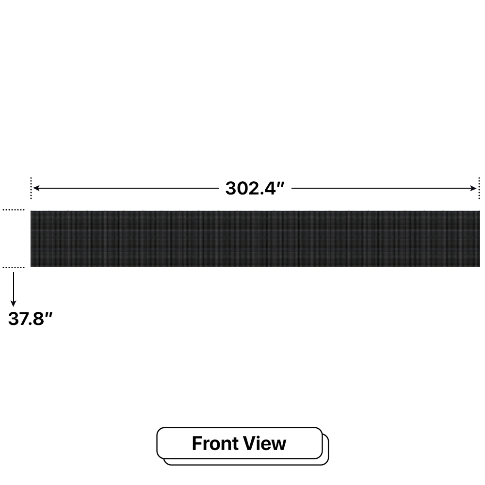 LED Sign City three by twenty four inch LED sign, front view, 3 Resolution Options, global digital signage market, digital signage led screen, bar signs